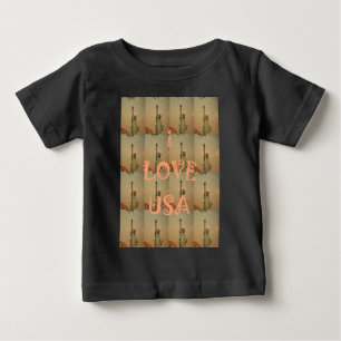 Camiseta Para Bebê I Love USA
