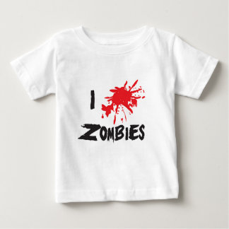 Camiseta Para Bebê I Love Zombie
