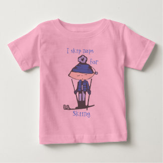 Camiseta Para Bebê i pular cochilos para esquiar