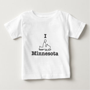 Camiseta Para Bebê I Snowmobile Minnesota
