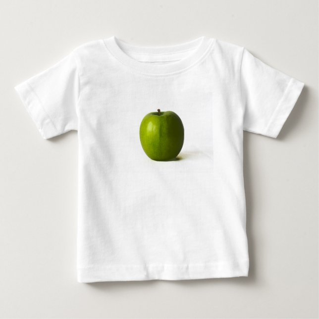 Camiseta Para Bebê iccnm da maçã verde (Frente)