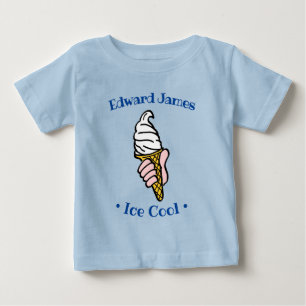 Camiseta Para Bebê Ice Cream Design Cartoon to Personalise