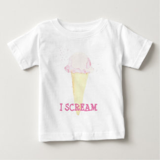 Camiseta Para Bebê icecream i gritar babaca