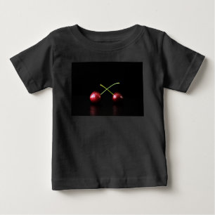 Camiseta Para Bebê Icnm de duas cerejas
