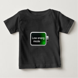 Camiseta Para Bebê Ícone de Bateria Modo Baixa Energia Gráfico Digita