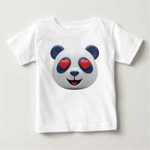 Camiseta Para Bebê Ícone de Panda 3D Amigável de Sucesso