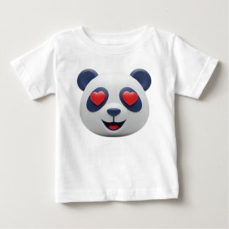 Camiseta Para Bebê Ícone de Panda 3D Amigável de Sucesso