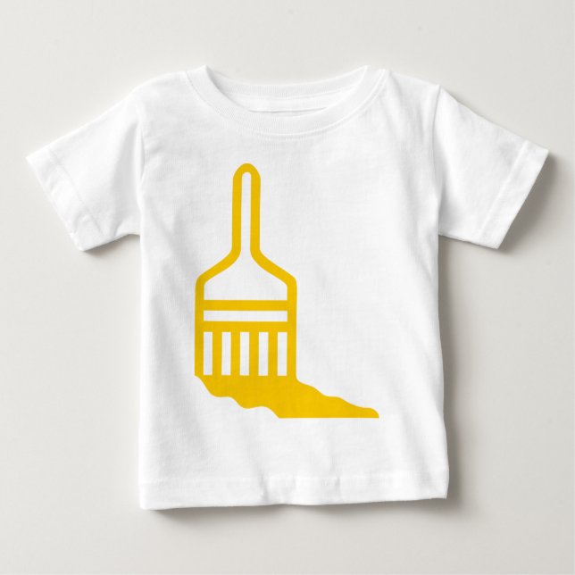 Camiseta Para Bebê Ícone do pincel (Frente)