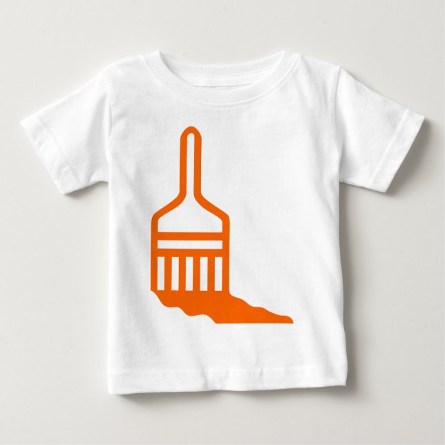 Camiseta Para Bebê Ícone do pincel (Frente)