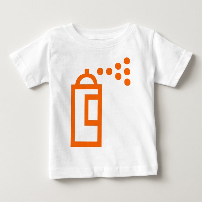 Camiseta Para Bebê Ícone do Spray Can (Frente)