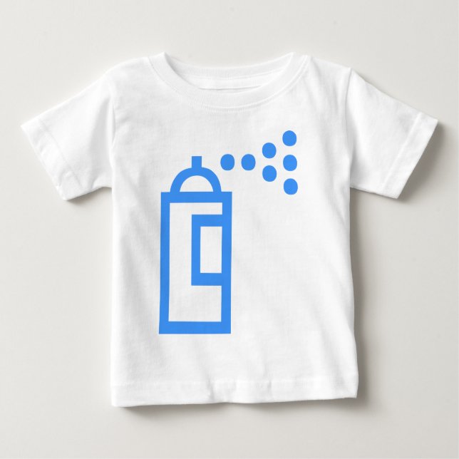 Camiseta Para Bebê Ícone do Spray Can (Frente)
