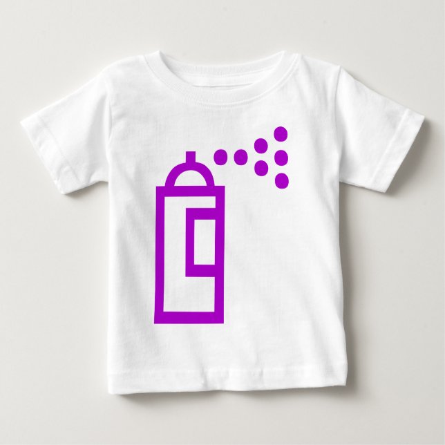 Camiseta Para Bebê Ícone do Spray Can (Frente)