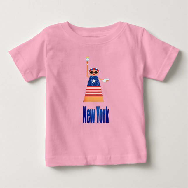 Camiseta Para Bebê ícone Nova Iorque Design (Frente)
