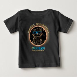 Camiseta Para Bebê Idabel Oklahoma Total Solar Eclipse 2024 Cat Lover