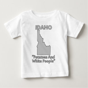 Camiseta Para Bebê Idaho - Batatas E Pessoas Brancas