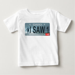 Camiseta Para Bebê Idaho "Vi 1" Placa de Licença Sasquatch