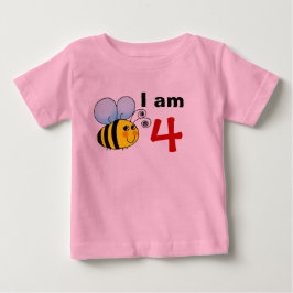 Camiseta Para Bebê ideia de presente de abelha de quarto aniversário