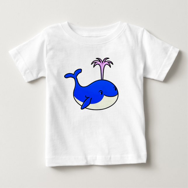Camiseta Para Bebê 🐬 Ideia de Presente de Golfinho Bebê de Desenho A (Frente)