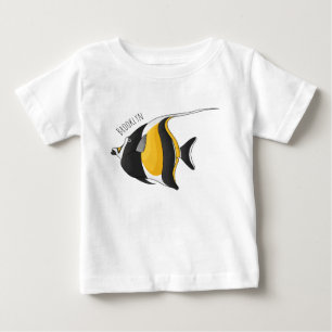 Camiseta Para Bebê Idiota de desenho animado