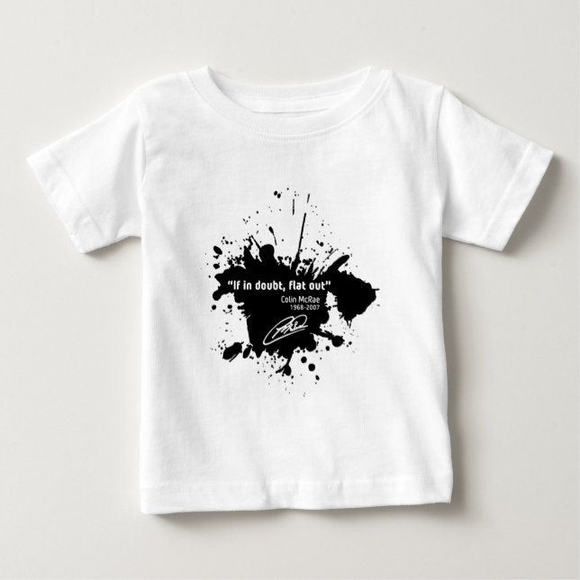 Camiseta Para Bebê If in doubt, flat out (Frente)