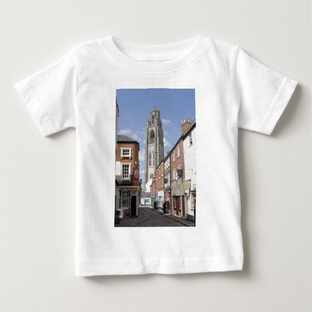 Camiseta Para Bebê Igreja da rua Botolph (Frente)