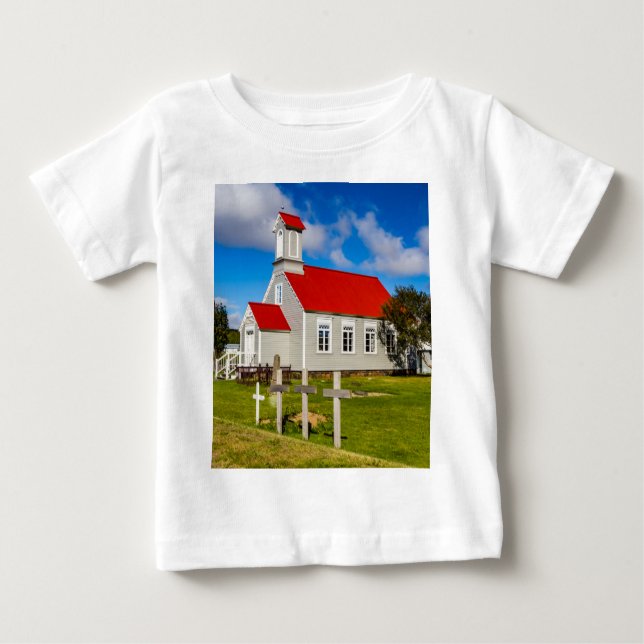 Camiseta Para Bebê Igreja Islandesa (Frente)
