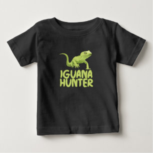 Camiseta Para Bebê Iguana Hunter - Funny Iguana Reptile Lizard Pet