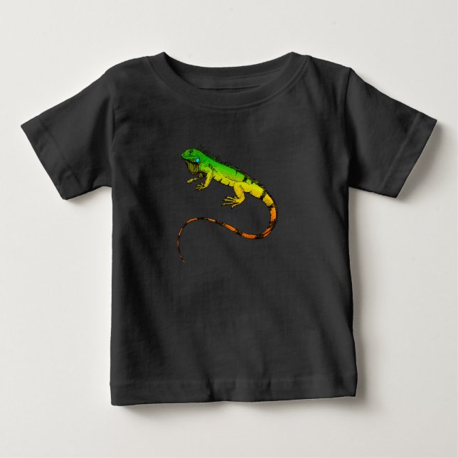 Camiseta Para Bebê Iguana Lizard BeauBonita Iguana Gift (Frente)