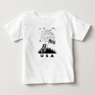Camiseta Para Bebê Iguana Patriótica