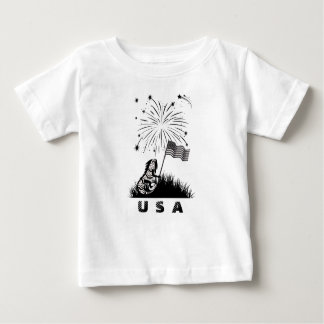Camiseta Para Bebê Iguana Patriótica
