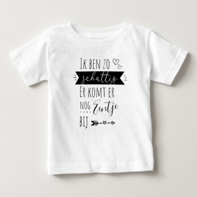 Camiseta Para Bebê Ik ben zo schattig er komt nog.... (Frente)