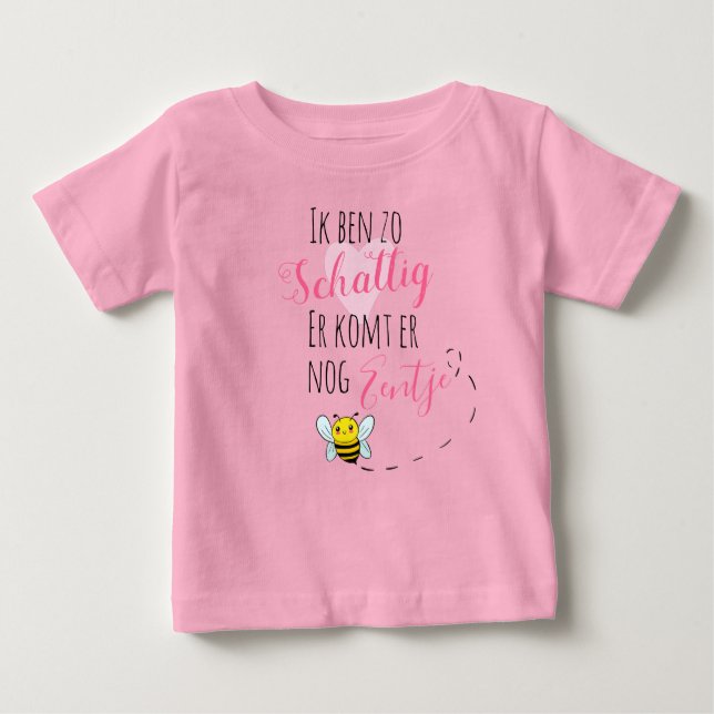 Camiseta Para Bebê Ik ben zo schattig. Zwangerschap verassing (Frente)