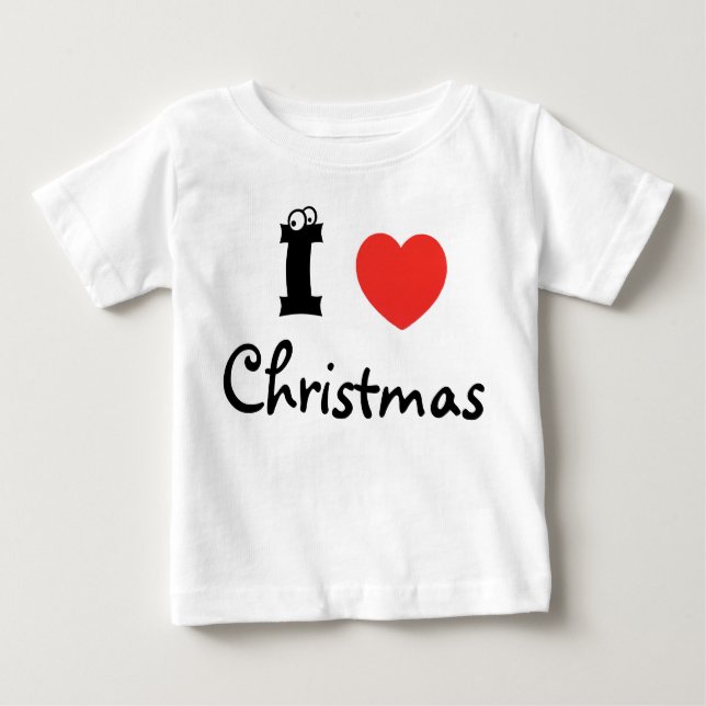 Camiseta Para Bebê Ik houd van kerst (Frente)