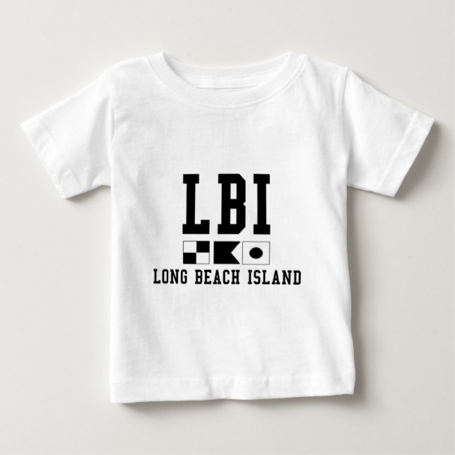 Camiseta Para Bebê Ilha de Long Beach (Frente)