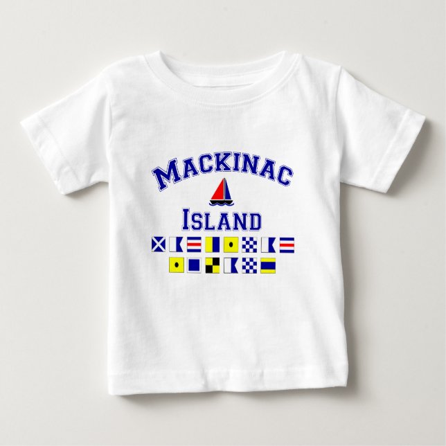 Camiseta Para Bebê Ilha de Mackinac (Frente)