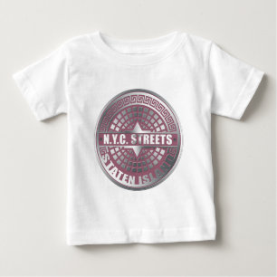 Camiseta Para Bebê Ilha Staten Cobrir Manhole