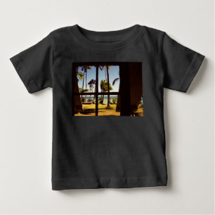 Camiseta Para Bebê Ilhas Fiji Tropicais Cena de praia Baby T Shirt