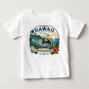 Camiseta Para Bebê Ilhas Havaí