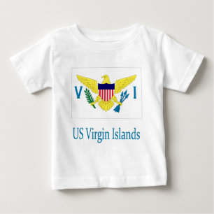 Camiseta Para Bebê Ilhas Virgens Americanas