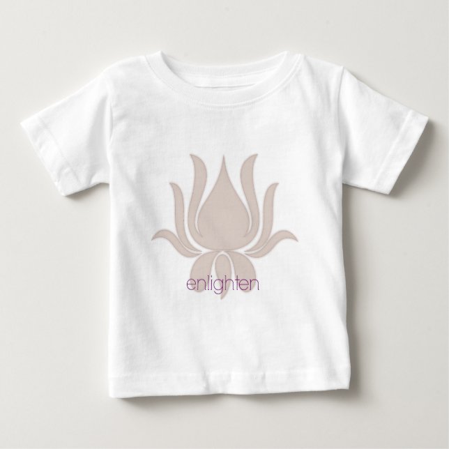 Camiseta Para Bebê Iluminar Lótus (Frente)