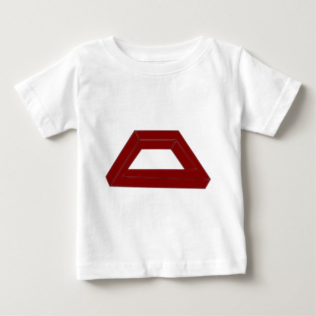 Camiseta Para Bebê Ilusão óptica do Trapezoid impossível (Frente)
