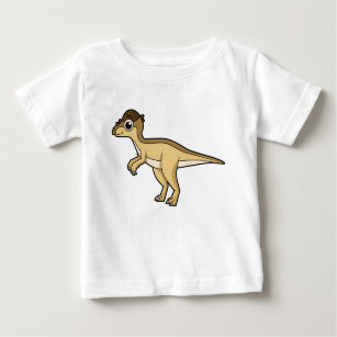 Camiseta Para Bebê Ilustração Bela De Um Dinossauro Paquicefalossauro