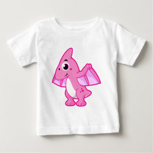 Camiseta Para Bebê Ilustração Bela De Um Pterodactilo.