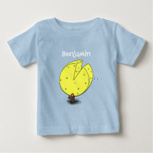 Camiseta Para Bebê Ilustração bonito dos desenhos animados do rato 