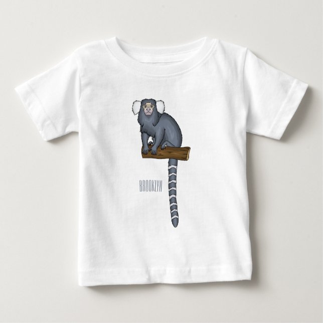 Camiseta Para Bebê Ilustração comum de desenho animado (Frente)