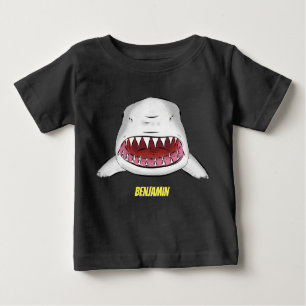 Camiseta Para Bebê ilustração da média dos desenhos animados de tubar