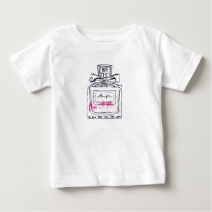Camiseta Para Bebê Ilustração de aquarela da moda da garrafa de per