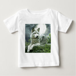 Camiseta Para Bebê Ilustração de Arte Imaginativa do Lobo Mais Vendid