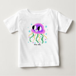 Camiseta Para Bebê Ilustração de Criatura Marinha do Oceano Roxo para