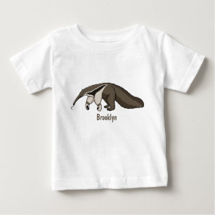 Camiseta Para Bebê Ilustração de desenho animado alegre de uma acompa